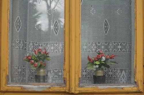 window  village  glass