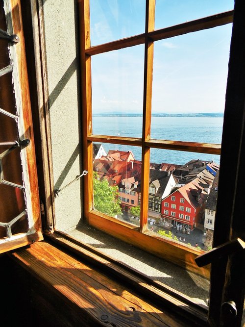 window  view  lake constance