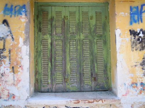 window shutters wooden