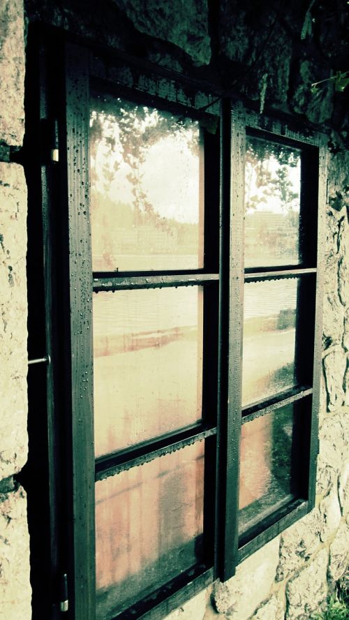 window rain wet