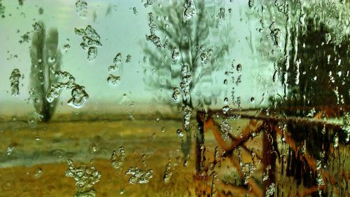 window wet frost