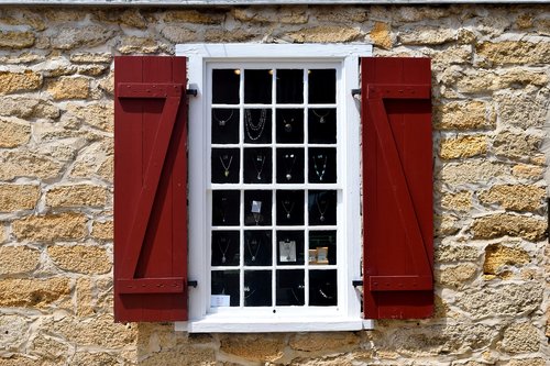 window  exterior  stone wall