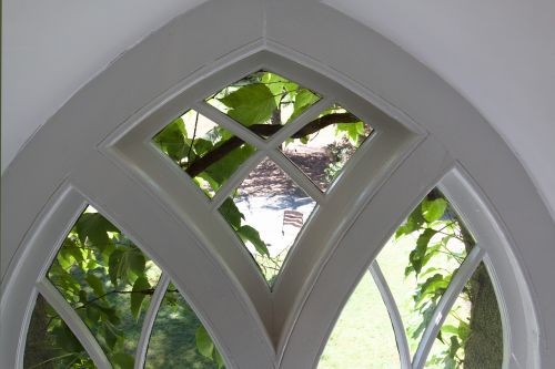 window pointed arch old