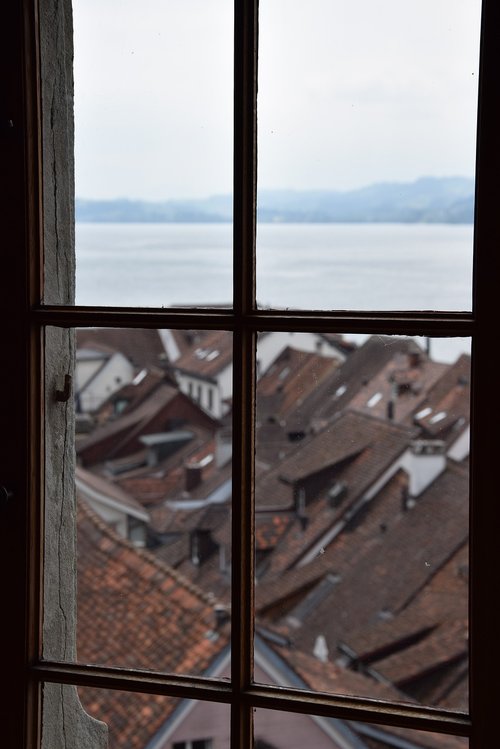 window  view  lake