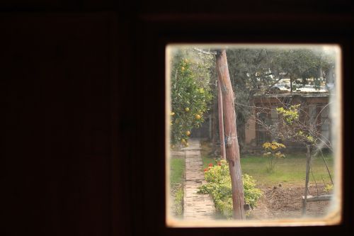 window glass landscape