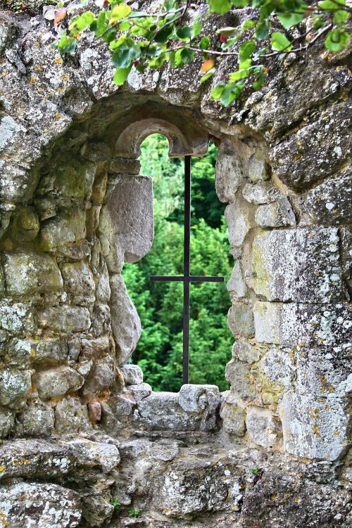 window stone wall