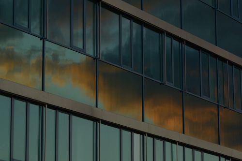 window sky reflection