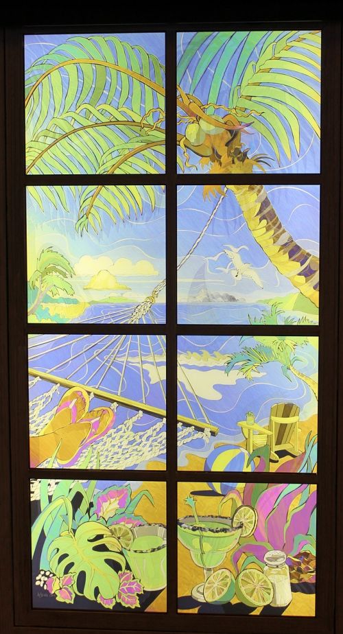 window tropical view
