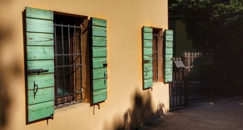 windows shutters colourful