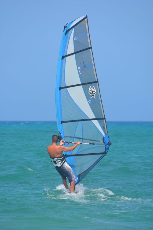windsurfer sea sports