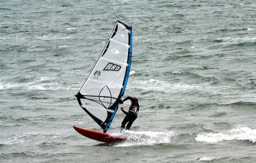 windsurfer sea waves