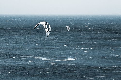 Windsurfer Canopies In Monochrome