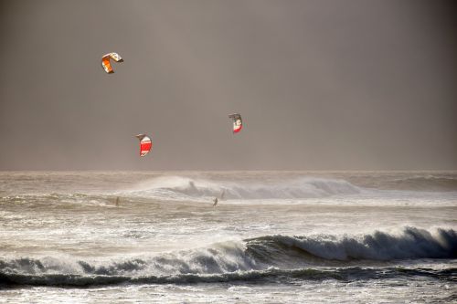 windsurfing ocean sea