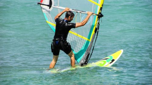 windsurfing sport sea
