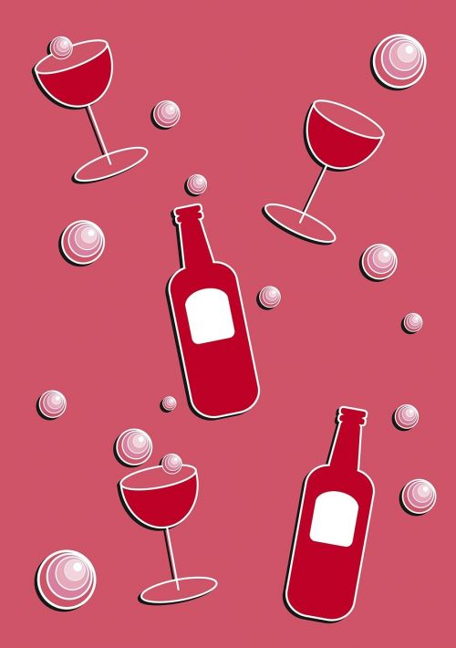 wine red bubbles
