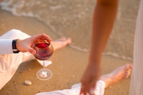 wine beach legs
