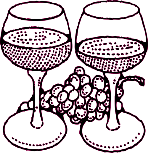 wine grapes glasses