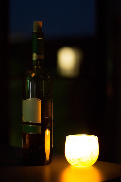 wine  candles  romantic