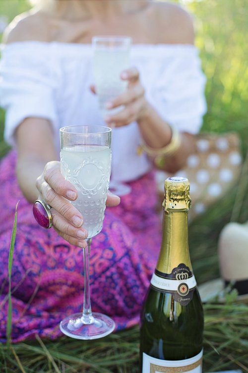 wine  champagne  picnic