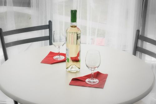 wine bottle table