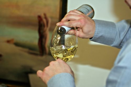 wine pouring sommelier