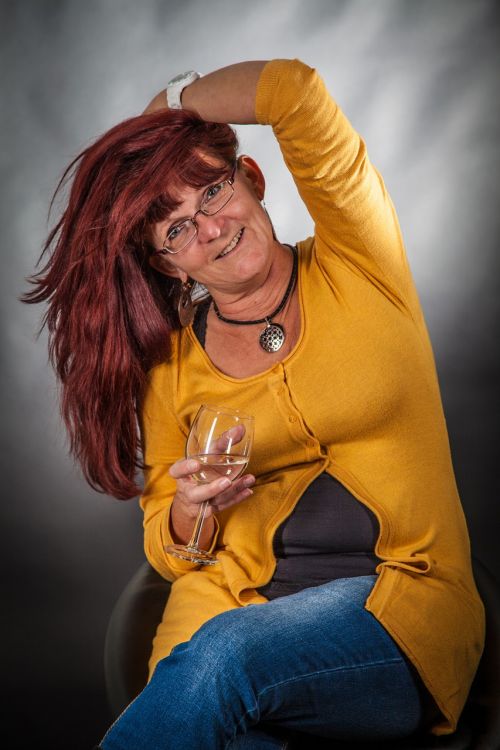 wine woman female