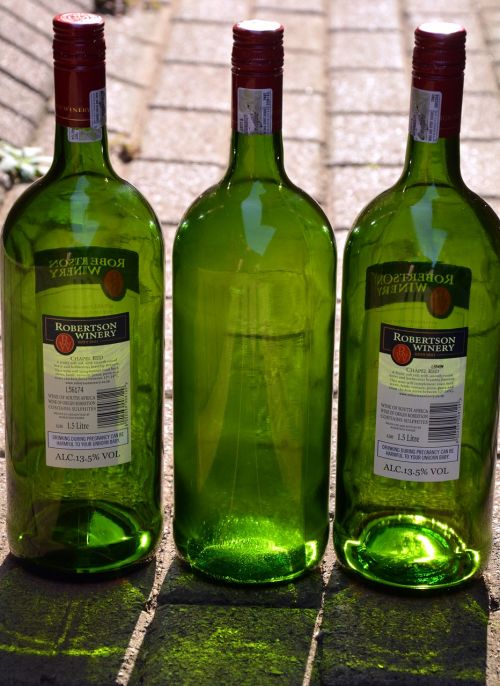 wine bottles labels glass