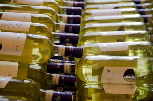 wine bottles white wine tuscany