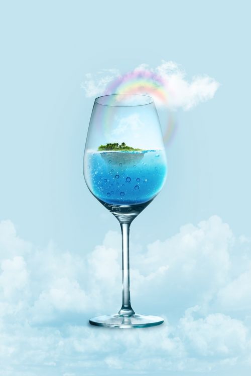 wine glass glass water