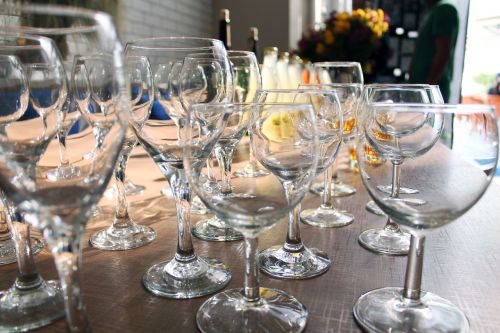 wineglass clear buffet