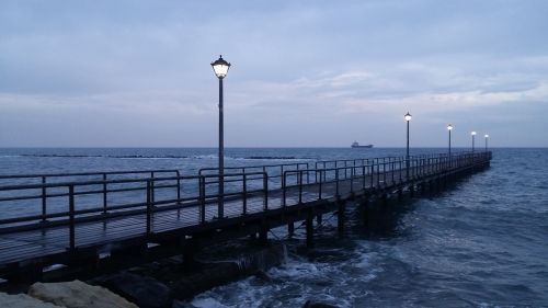 winter pier sea