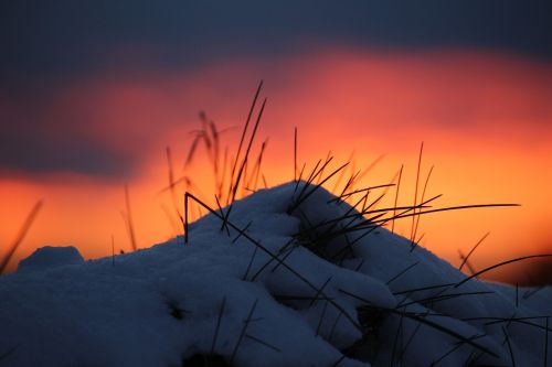 winter afterglow sunset