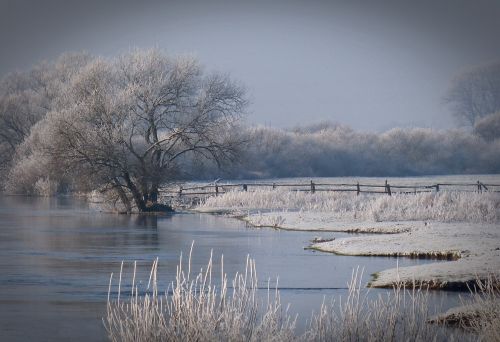 winter bank river