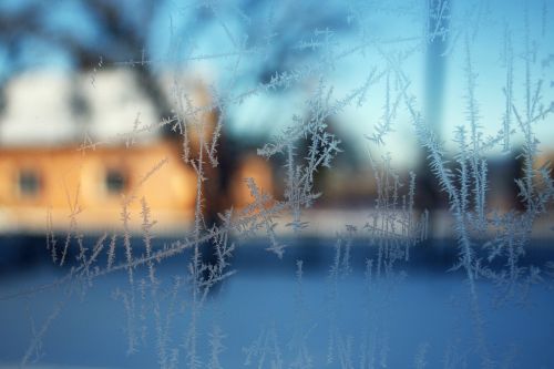 winter frost work window