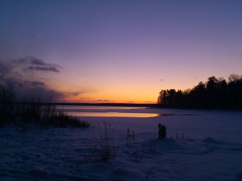 winter dawn morning