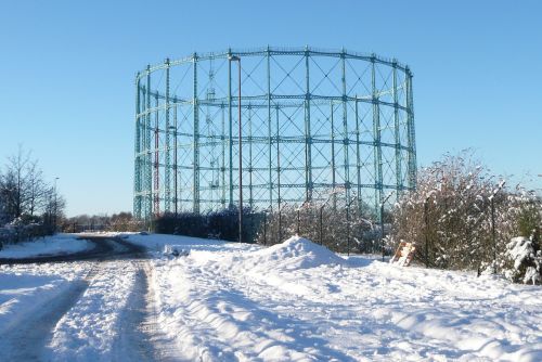 winter blue sky snow