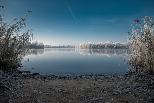 winter lake cold