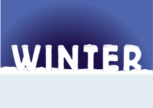 winter letters snow