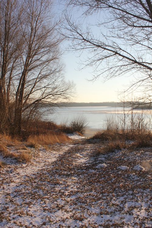 winter snow path