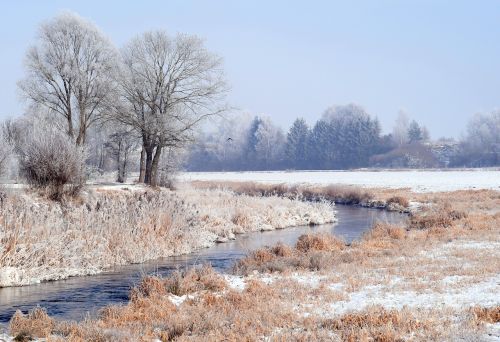 winter river nature