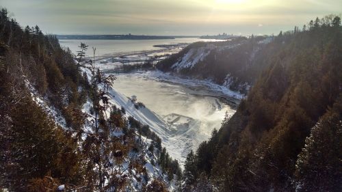 winter waterfall nature