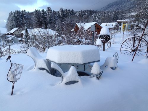 winter gartenart snow