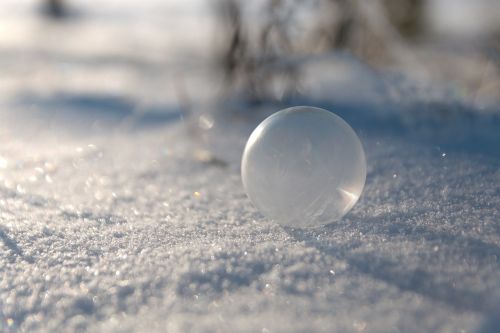 winter bubble snow