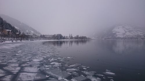 winter lake ice