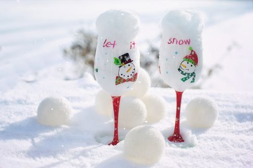 winter snow goblets