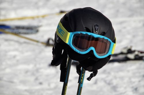 winter ski helmet ski goggles