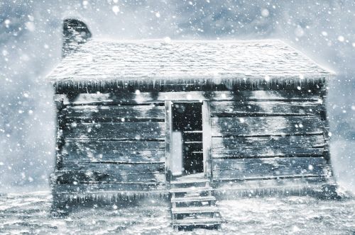 winter hut shack