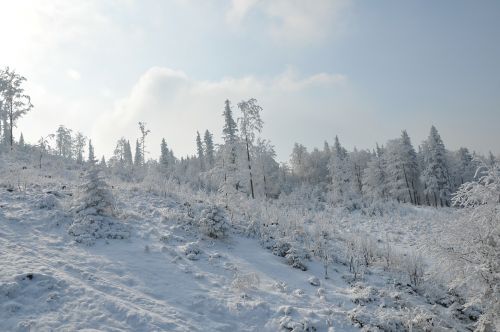 winter mountains snow