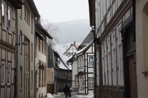 winter village alley
