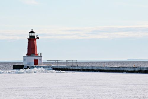 winter scenic lighthouse